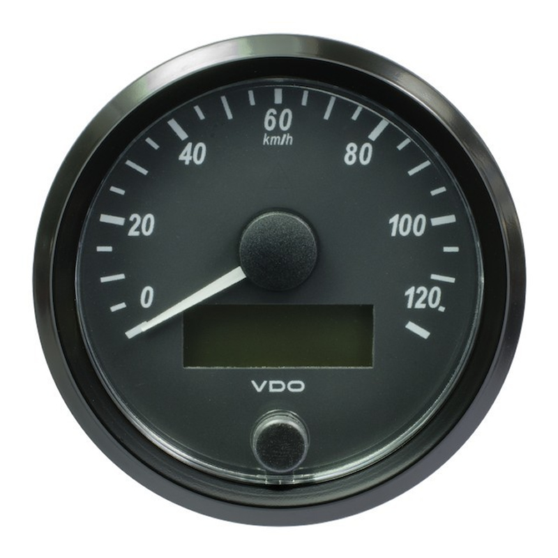 VDO SingleViu Speedometer 120 Kmh Black 80mm